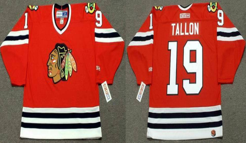 2019 Men Chicago Blackhawks #19 Tallon red CCM NHL jerseys